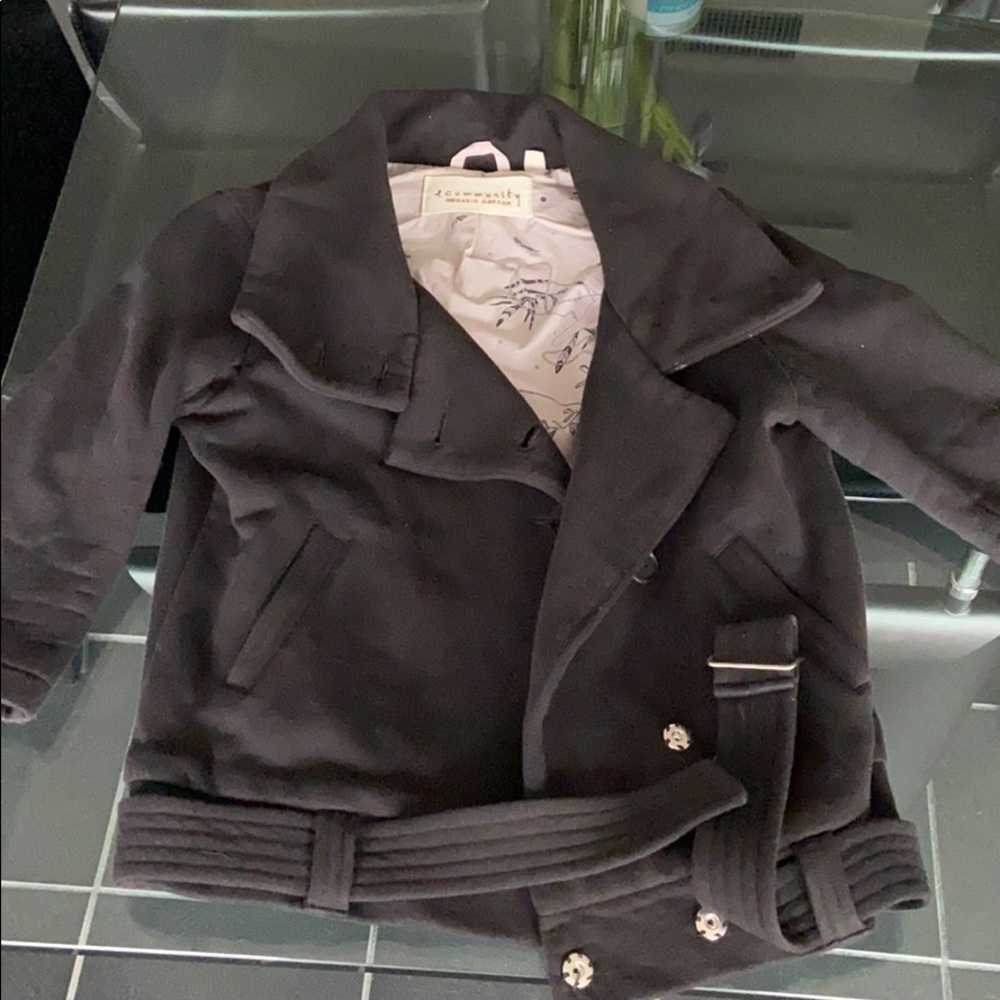 Aritzia community black organic cotton jacket